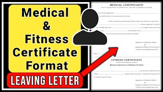 Medical amp Fitness Certificate Format MEDICAL Leaving CertificateHow To Fill Medical Certificate [upl. by Yamauchi]