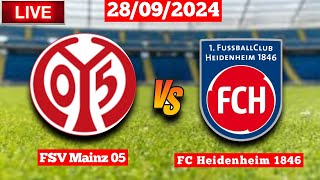 FSV Mainz 05 Vs FC Heidenheim 1846  FIFA Live Score Match [upl. by Trescott184]