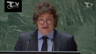 FUERTE DISCURSO DE JAVIER MILEI ANTE LA ONU [upl. by Darren]