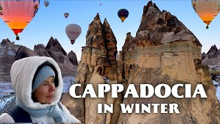 CAPPADOCIA in WINTER  Goreme Hot Air Balloon Ride  Turkey Travel Vlog  Eastern Europe Travel [upl. by Midis595]