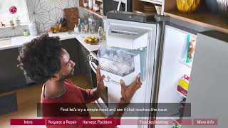 LG Refrigerators Troubleshooting An LG refrigerator Ice Tray That Will Not Turn Upright [upl. by Ballou]