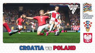 CROATIA vs POLAND  UEFA Nations League 202425 [upl. by Anneirb730]