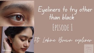 WANT A BREAK FROM YOUR BLACK EYELINER Try this out AFFORDABLE COLOURED EYELINER LAKME EYECONIC [upl. by Ahsatal]