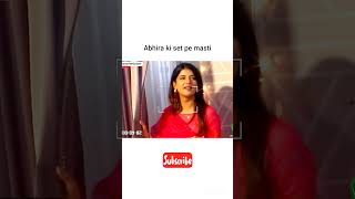 Abhira Masti on set yrkkh Yeh rishta kya kehlata hai latest offscreen Masti during shoot abhira [upl. by Porett]