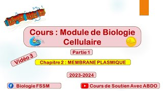 Biologie Cellulaire BCG S1  Partie de la membrane plasmique vidéo 3 [upl. by Reifnnej]