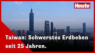 Schweres Erdbeben erschüttert Taiwan Tote und viele Verletzte [upl. by Irwinn]