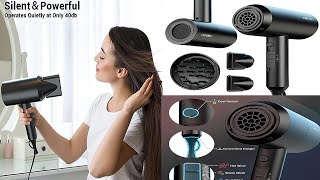 SHRATE Hair Dryer with Diffuser and 2 Nozzles1800W Blow Dryer [upl. by Hsenid]