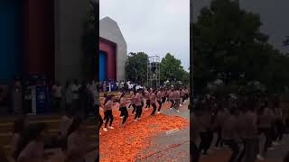 Mass Madnes Jatharaa ❤️‍🔥Students AaudhaPooja Song At MohanBabu UniversityTirupati Devara jrntr [upl. by Velick]