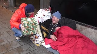 Sharing Gifts With Homeless On Christmas Eve [upl. by Yremogtnom379]