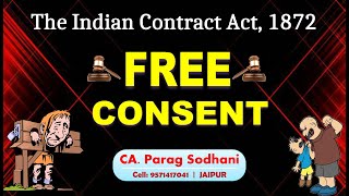 Free Consent PartI  Indian Contract Act 1872  CA Foundation [upl. by Fidela]