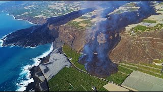 Eruption Continues at La Palma  Major Earthquake Uptick  New Lava Tongue  Structures Destroyed [upl. by Loraine]