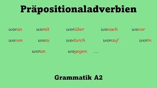 Verben mit Präpositionen mit wo und da Grammatik A2 الأفعال مع الحروف الجر [upl. by Thevenot]