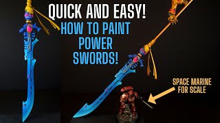 Speed painting POWER SWORDS How to paint Eldar Lightsabers [upl. by Arot]