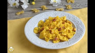 Pasta pancetta e zafferano cremosa ricetta facile e veloce in 10 minuti [upl. by Lalittah]