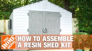 How to Build a Shed for Outdoor Storage Using a Resin Shed Kit  The Home Depot [upl. by Mandych]