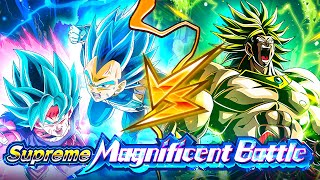 CARNIVAL LR TEQ BROLY VS SSBKK GOKU amp SSBE VEGETA SUPREME MAGNIFICENT BATTLE DBZ Dokkan Battle [upl. by Adnilab782]