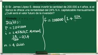 Interés Compuesto Ejemplos  Ejercicio 8 [upl. by Meredeth87]