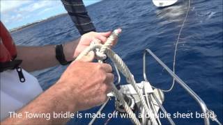 How to set up aTow for a Sailing Yacht  RYA Day Skipper [upl. by Neerehs]