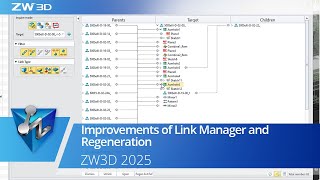 ZW3D V2025 Link Yöneticisi ve Rejenerasyon Geliştirmeleri [upl. by Mallen337]