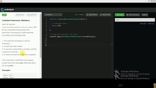 Coderbyte  Codeland Username Validation  How to build logic to run a program  Coding practice [upl. by Pitchford]