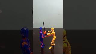 Katana Fight  T13 Stop Motion Animation  ft Orange Blue Yellow and Red [upl. by Leanna]