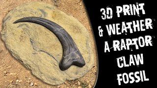 DIY 3D Printed Jurassic Park Raptor Claw Fossil with Display Base [upl. by Brandice]