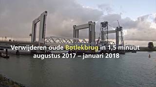 Timelapse sloop oude Botlekbrug 15 minuut [upl. by Valaree184]