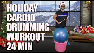 Get a Low Impact Holiday Cardio Drumming Workout Thats Mixes Walk amp Dance  Seniors Friendly [upl. by Bobine854]