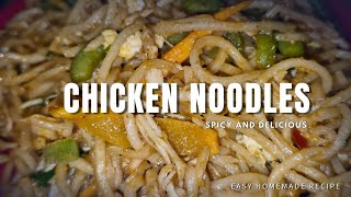 Chicken Hakka Noodles Recipe  Street Style Hakka Noodles 🍜 [upl. by Ardnuasak]