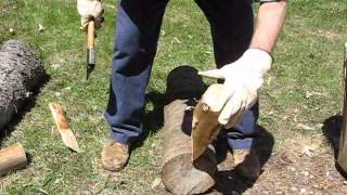 Axe amp Wedge Log Splitting Practice [upl. by Gusella]