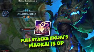 MAOKAI WILD RIFT FULL AP  MEJAI’S MAX STACK BUILD IS OP [upl. by Gnav]