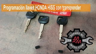 Programación de llave Honda HISS Guía paso a paso para copiar y programar tu llave [upl. by Ardaed421]