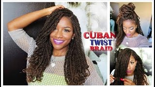 Tutorial amp Styling w Freetress Equal Cuban Twist Hair [upl. by Nnylarej]