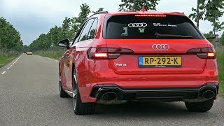 2018 Audi RS4 Avant  Start up Revs amp Accelerations [upl. by Eissirc]