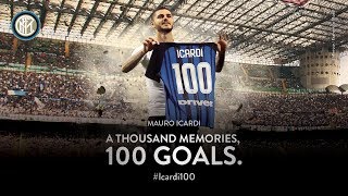 MAURO ICARDI  All 100 Inter Goals  Icardi100 ⚽️⚫️🔵 [upl. by Eerahc]