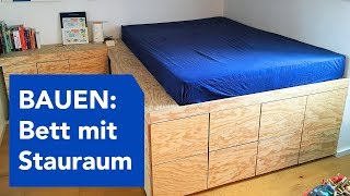 Bauen  PodestBett mit viel Stauraum [upl. by Anawd922]