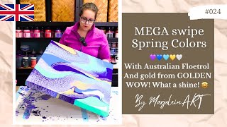 024 MEGA SWIPE with Spring Colors 💜💙🩵💛🤍 fluidart [upl. by Mischa]