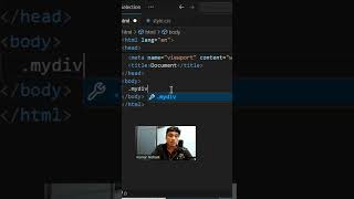 Id and Class in div shortcut key vscode education coding javascript webdevelopmenttutorial [upl. by Aradnahc]