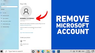 How to Remove Microsoft Account in Windows 10 [upl. by Vogele]