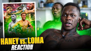 Israel Adesanya Reacts to Haney vs Lomachenko Fight amp Talks Boxing [upl. by Zachar]