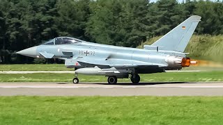 4K Spectacular Plane spotting at Wittmundhafen Air Base EF2000 F16 A4N Skyhawk etc [upl. by Ayekahs]