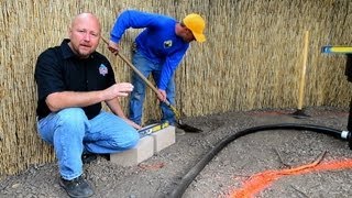 How to build a Fish Pond  Part 3  Waterfall Construction Retaining Wall [upl. by Finstad]