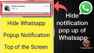 how to turn off popup notification on WhatsApp  how to hide popup notification on WhatsApp [upl. by Elohcin873]