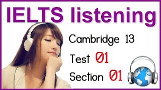 Cambridge IELTS Academic 13  Listening Test 1 Section 1 Cookery Classes [upl. by Rahcir]