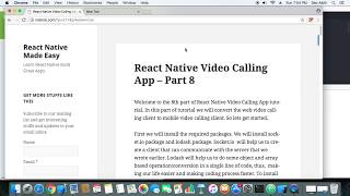 React Native Video Calling App Demo – Part 8 [upl. by Ahtaela]