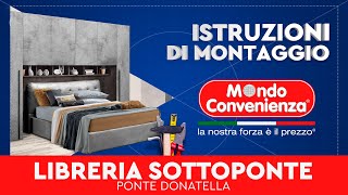 Istruzioni di montaggio Libreria sottoponte Donatella  MONDO CONVENIENZA [upl. by Huai378]