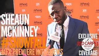 Sheaun McKinney interviewed at FX Networks quotSnowfallquot Premiere Red Carpet SnowfallFX [upl. by Ruenhs]