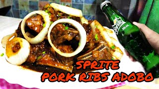 GAWING MAS MASARAP ANG PORK RIBS ADOBO  SPRITE PORK RIBS ADOBO  Jenelyn Lora [upl. by Gautea]