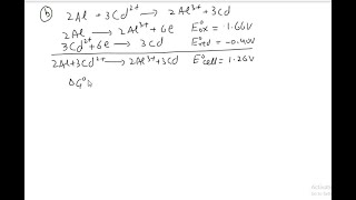 Calculate the standard cell potential and the standard free energy change in kilojoules for each … [upl. by Zoellick126]