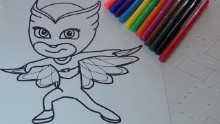 PJ Masks Coloring Page Learn colors [upl. by Hsuk]